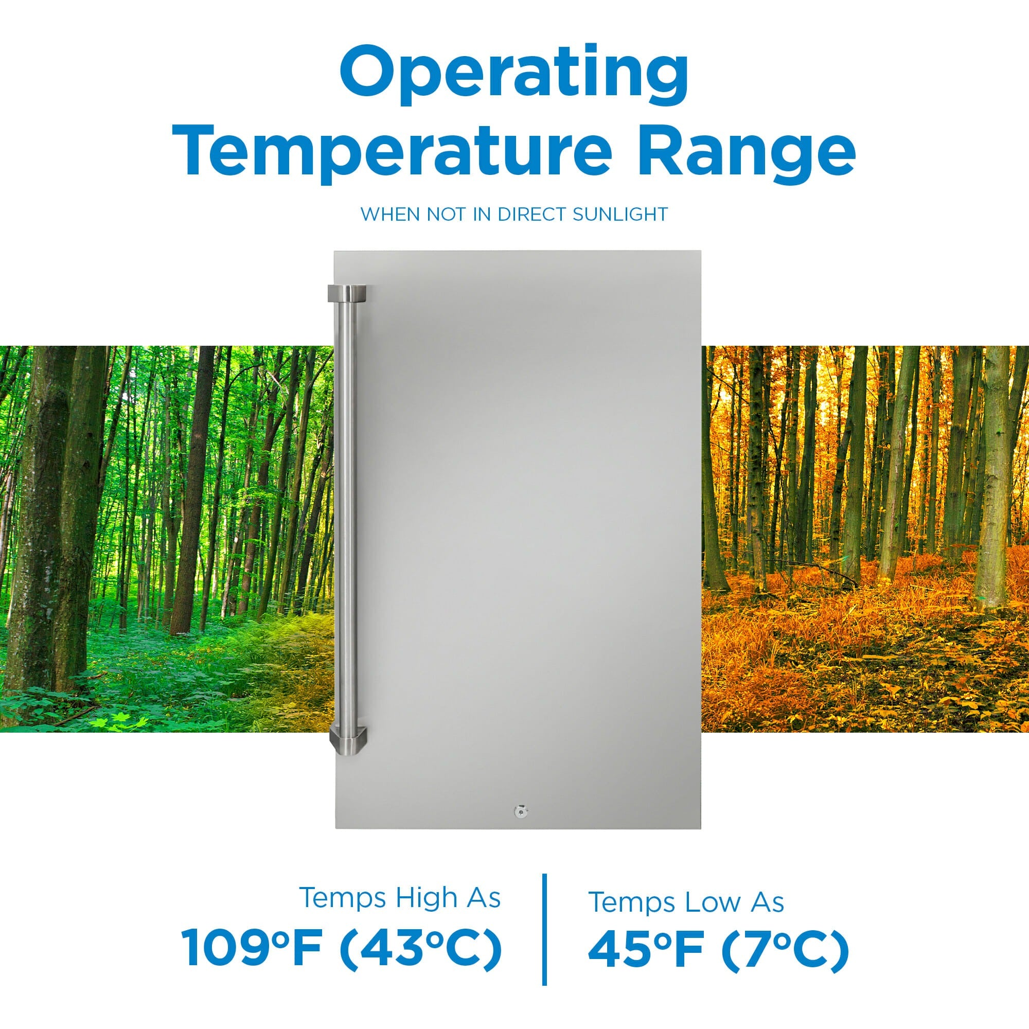 Danby DAR044A1SSO | 20.75" Wide Outdoor Stainless Steel Refrigerator