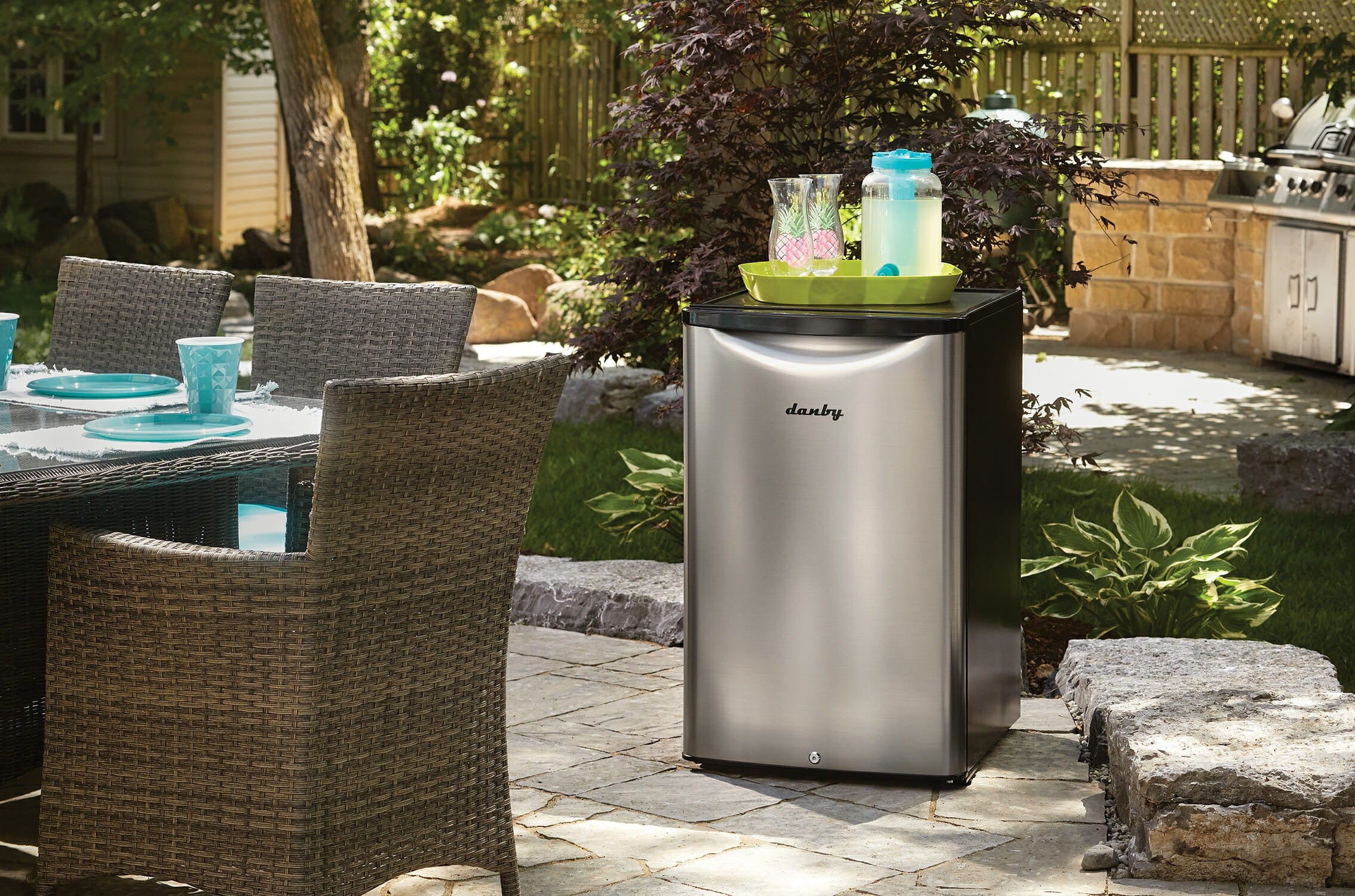 Danby DAR044A6BSLDBO | 20.75" Wide Outdoor Stainless Steel Refrigerator