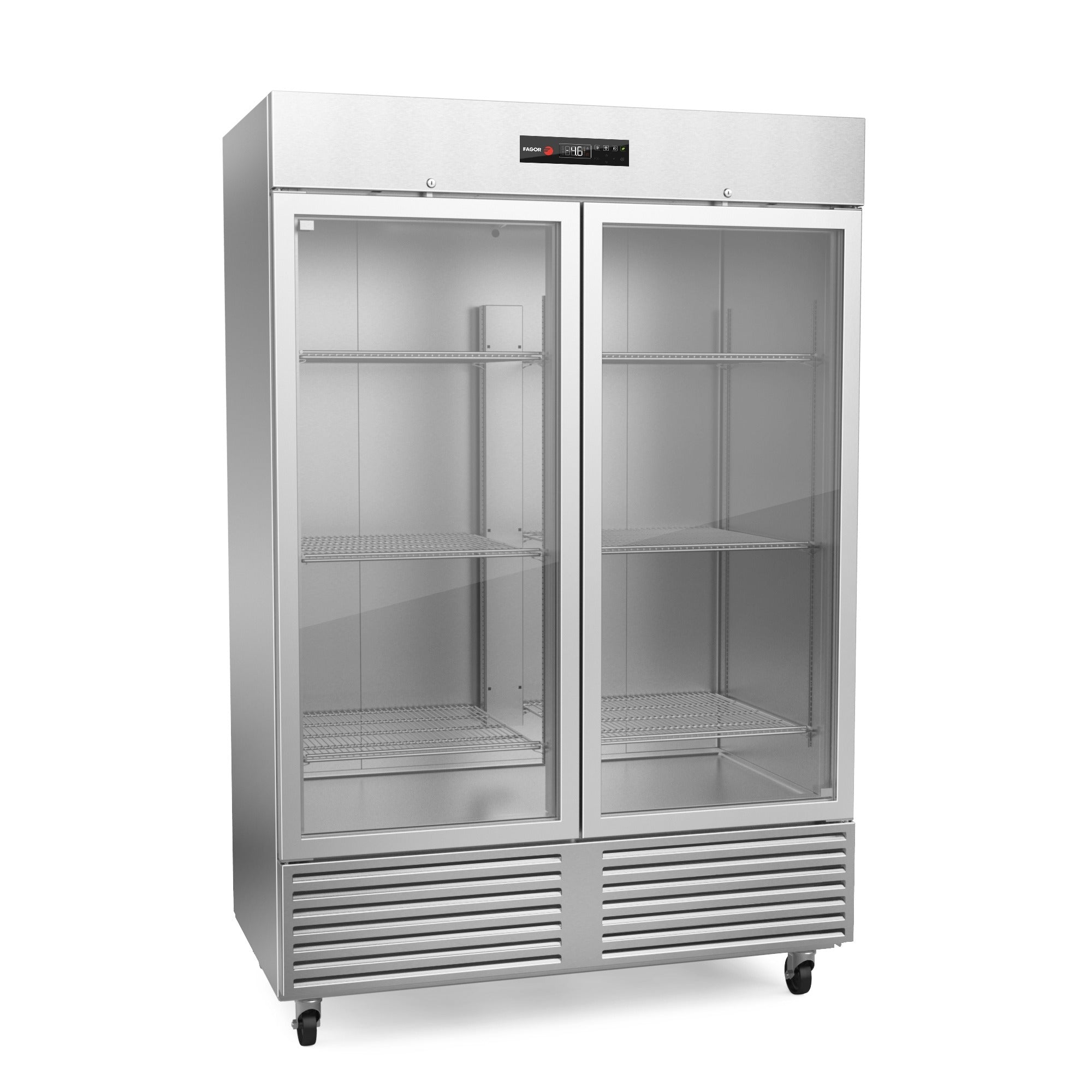 Fagor QVR-2G-N | 56" Wide 2 Glass Door Reach-In Refrigerator