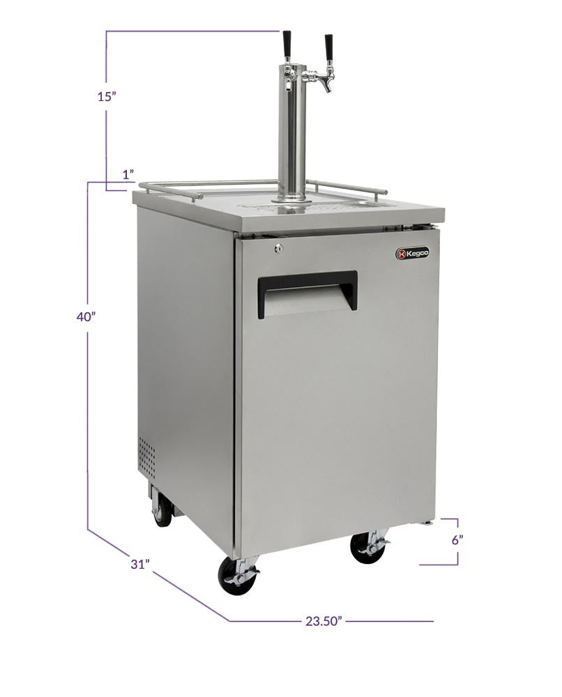 Kegco | 24" Wide Stainless Steel Commercial Kegerator