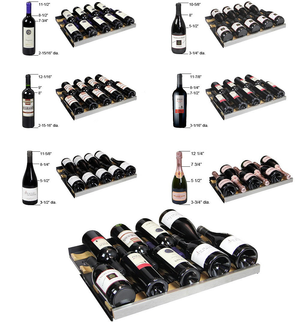 Allavino | 47" Wide Four Zone FlexCount ll Tru-Vino 344 Bottle Wine Fridge