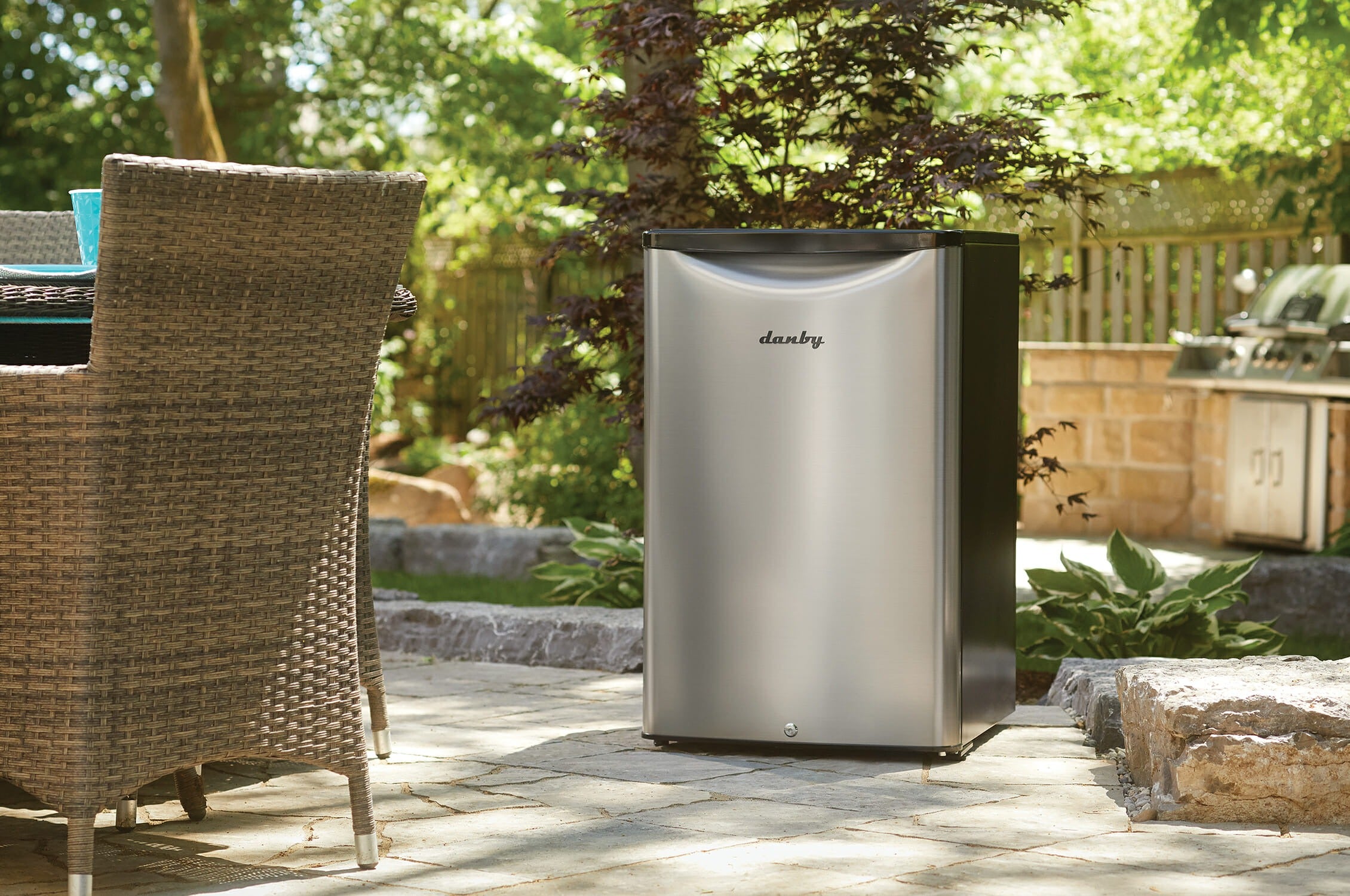 Danby DAR044A6BSLDBO | 20.75" Wide Outdoor Stainless Steel Refrigerator