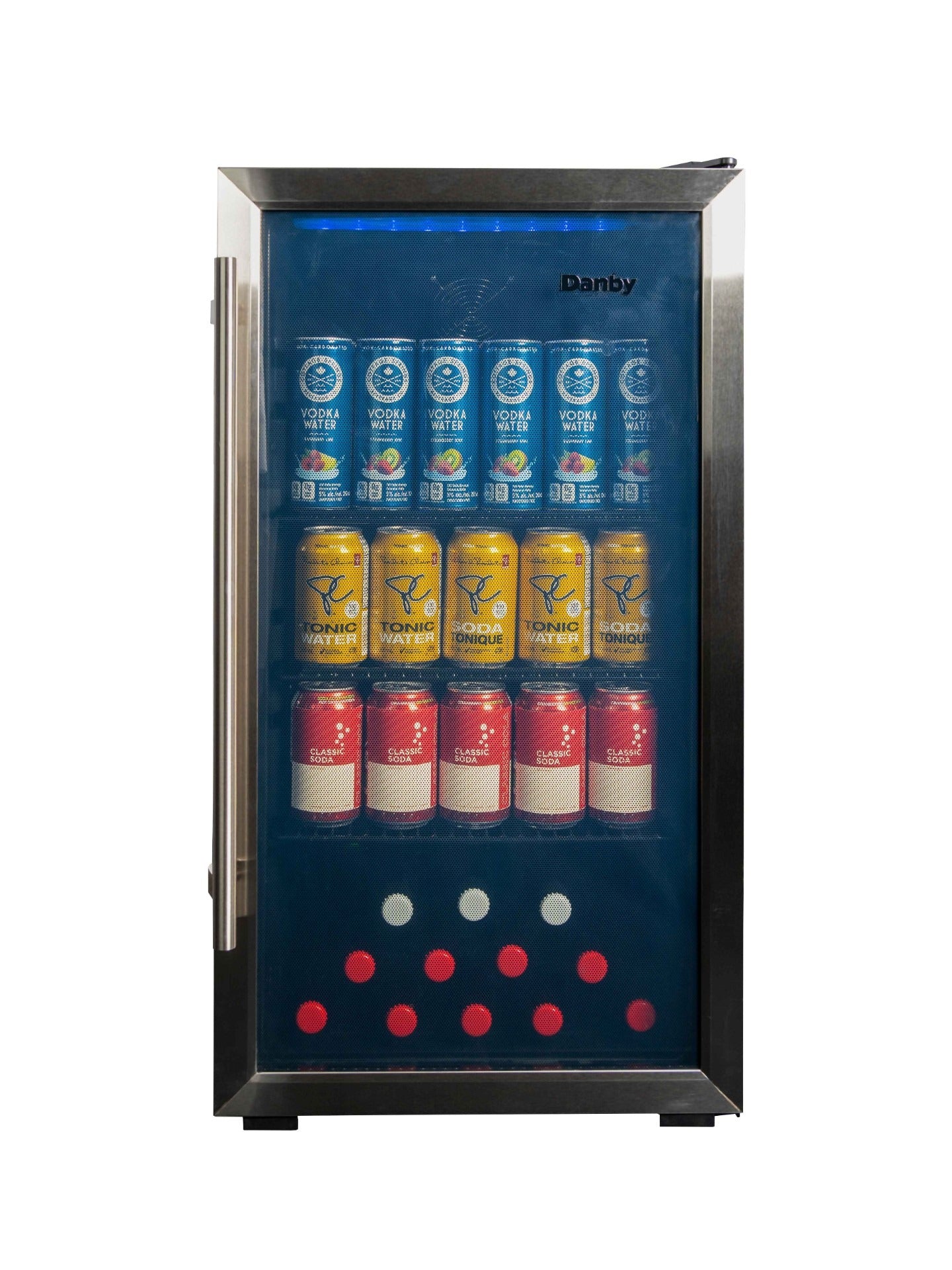 Danby DBC117A2BSSDD-6 | 17.5" Wide Stainless Steel 117 Can Beverage Fridge