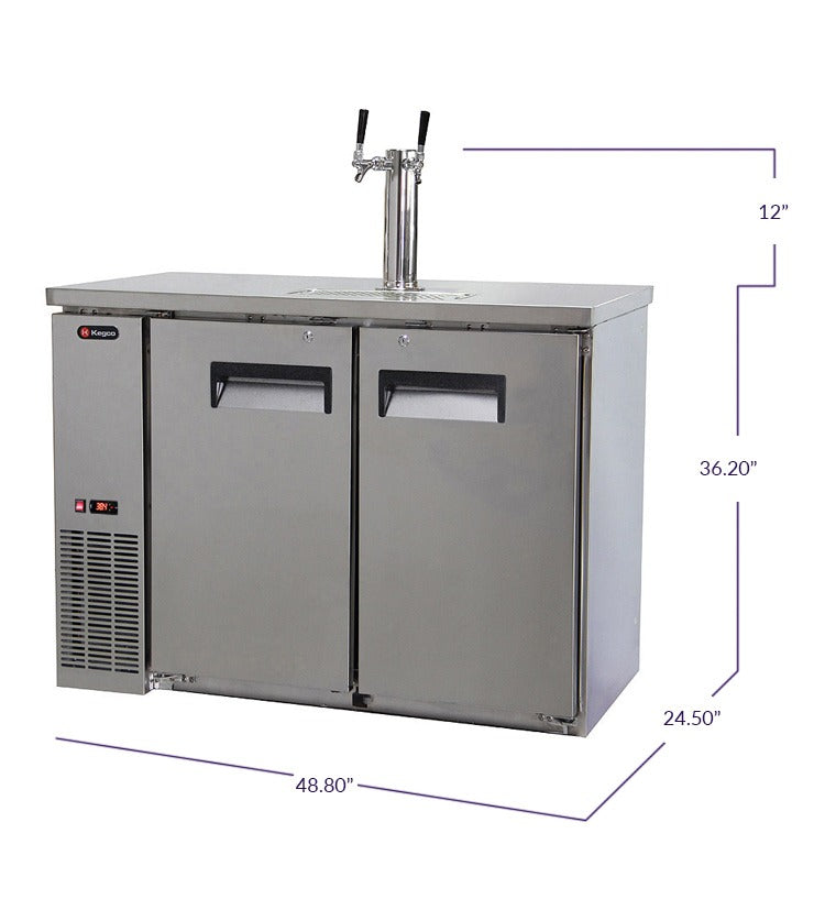 Kegco | 49" Wide Dual Tap Commercial Kegerator