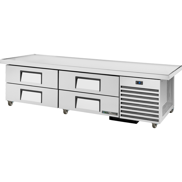 True TRCB-79-86-HC | 86" Wide 4 Drawer Chef Base Refrigerator