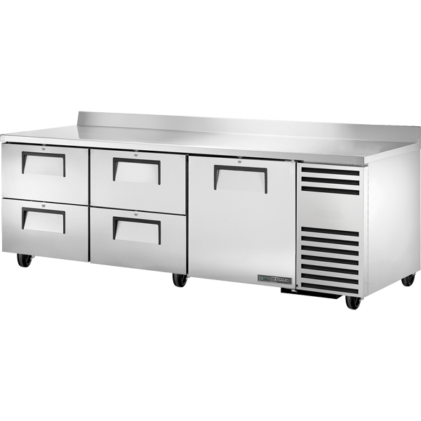 True TWT-93D-4-HC | 93" Wide 4 Drawer Undercounter Refrigerator