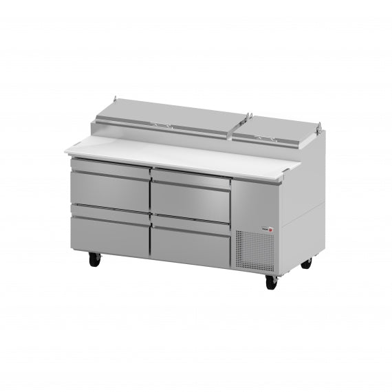 Fagor FPT-67-D4 | 67" Wide 4 Drawer Pizza Prep Table