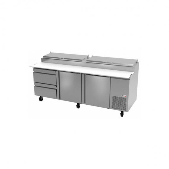 Fagor FPT-93-D2 | 93" Wide 2 Drawer Pizza Prep Table