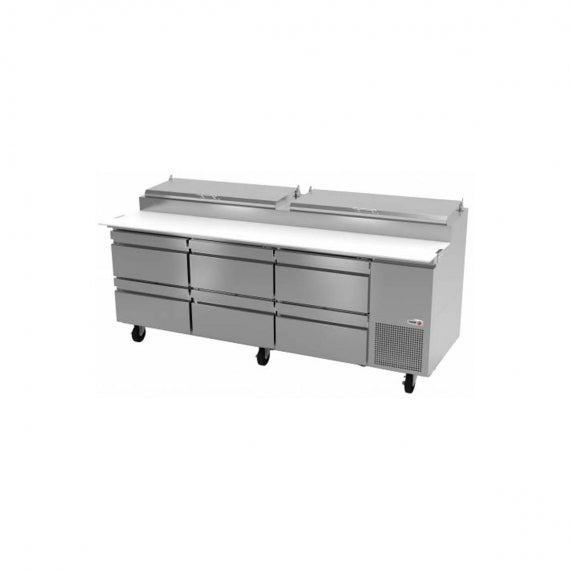 Fagor FPT-93-D6 | 93" Wide 6 Drawer Pizza Prep Table