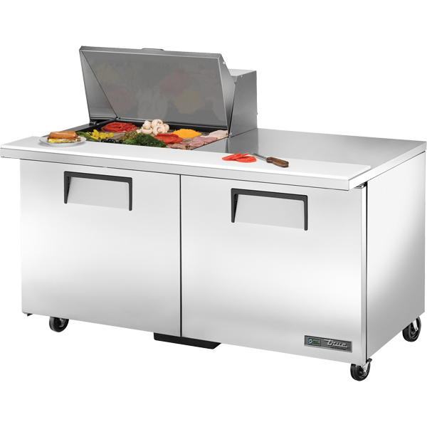 True | 60" Wide 2 Door Sandwich Prep Table