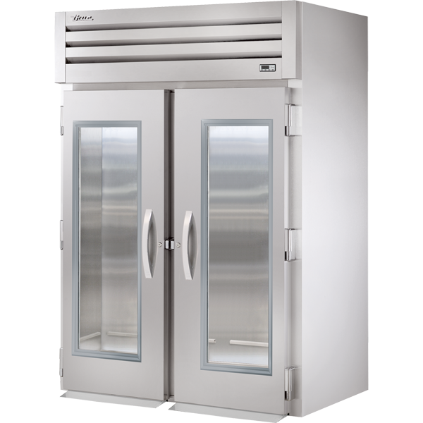 True STA2RRI-2G | 68" Wide 2 Glass Door Top Mount Roll-In Refrigerator