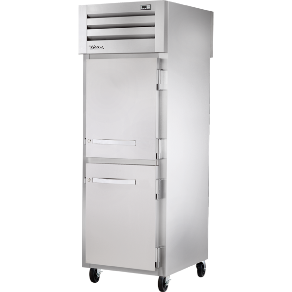 True STG1FPT-2HS-2HS | 28" Wide 4 Door Top Mount Pass-Thru Freezer