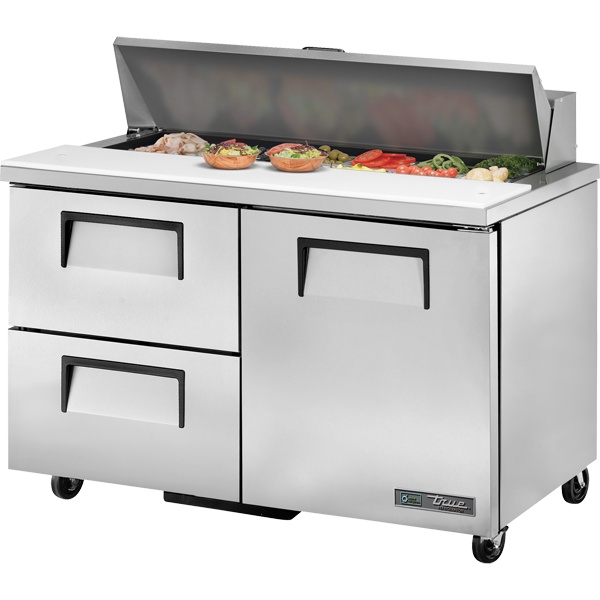 True | 48" Wide 2 Drawer Sandwich Prep Table