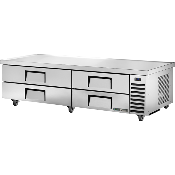 True TRCB-82-84-HC | 84" Wide 4 Drawer Chef Base Refrigerator