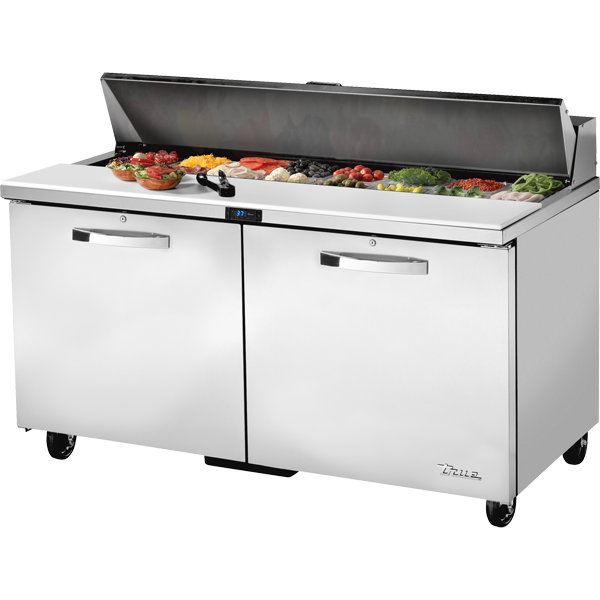 True | 60.38" Wide 2 Door Sandwich Prep Table