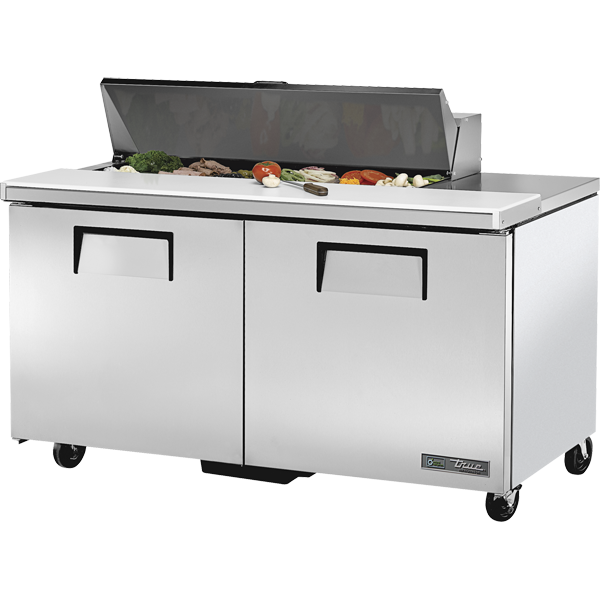 True | 60" Wide 2 Door Sandwich Prep Table