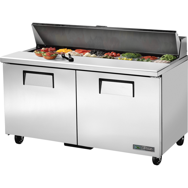 True | 60.38" Wide 2 Door Sandwich Prep Table