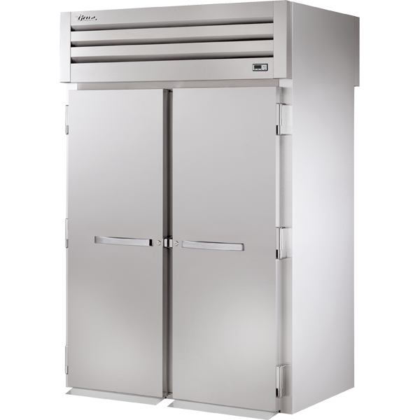 True STG2RRT89-2S-2S | 68" Wide 4 Solid Door Top Mount Roll-Thru Refrigerator
