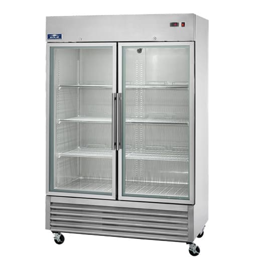 Arctic Air AGR49 | 54" Wide 2 Glass Door Bottom Mount Reach-In Refrigerator