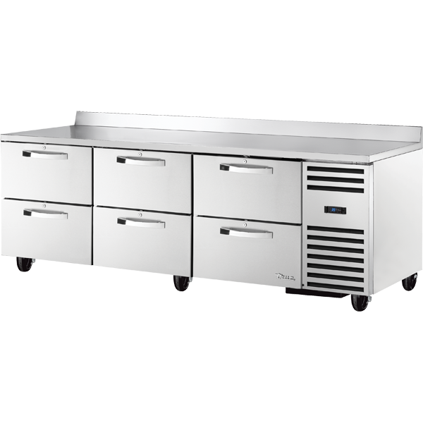 True TWT-93D-6-HC~SPEC3 | 93" Wide 6 Drawer Undercounter Refrigerator