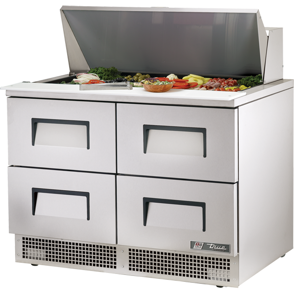 True TFP-48-18M-D-4 | 48" Wide 4 Drawer Sandwich/Pizza Prep Table