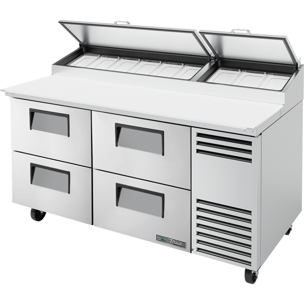 True TPP-AT-67D-4-HC | 67" Wide 4 Drawer Pizza Prep Table