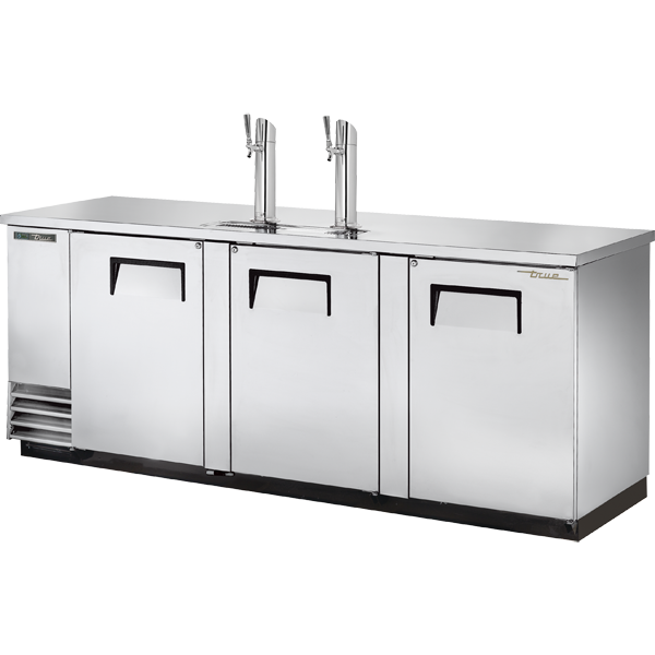 True TDD-4-S-HC | 90" Wide 2 Tap Stainless Steel Direct Draw