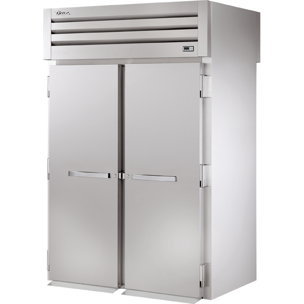 True STR2RRT89-2S-2S | 68" Wide 4 Solid Door Top Mount Roll-Thru Refrigerator