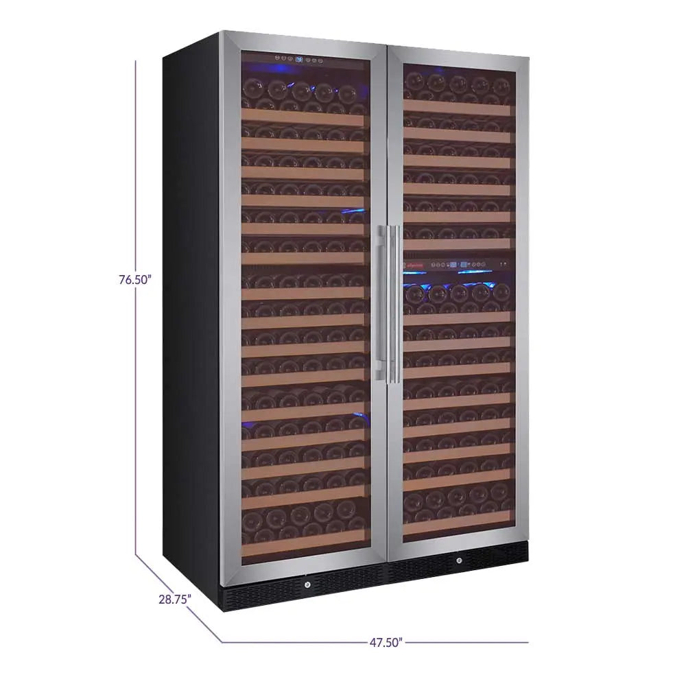 Allavino 3Z-YHWR7274-S20 | 48" Wide Three Zone FlexCount Classic II Tru-Vino 346 Bottle Wine Refrigerator