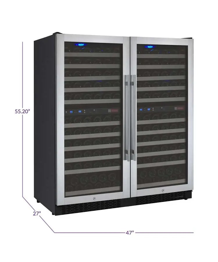 Allavino 2X-VSWR121-2S20 | 47" Wide Four Zone FlexCount II Tru-Vino 242 Bottle Wine Refrigerator