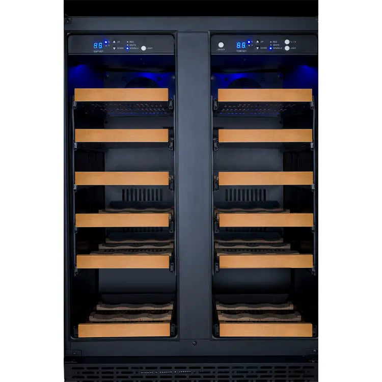 Allavino | 24" Wide Dual Zone French Door FlexCount II Tru-Vino 36 Bottle Wine Cooler