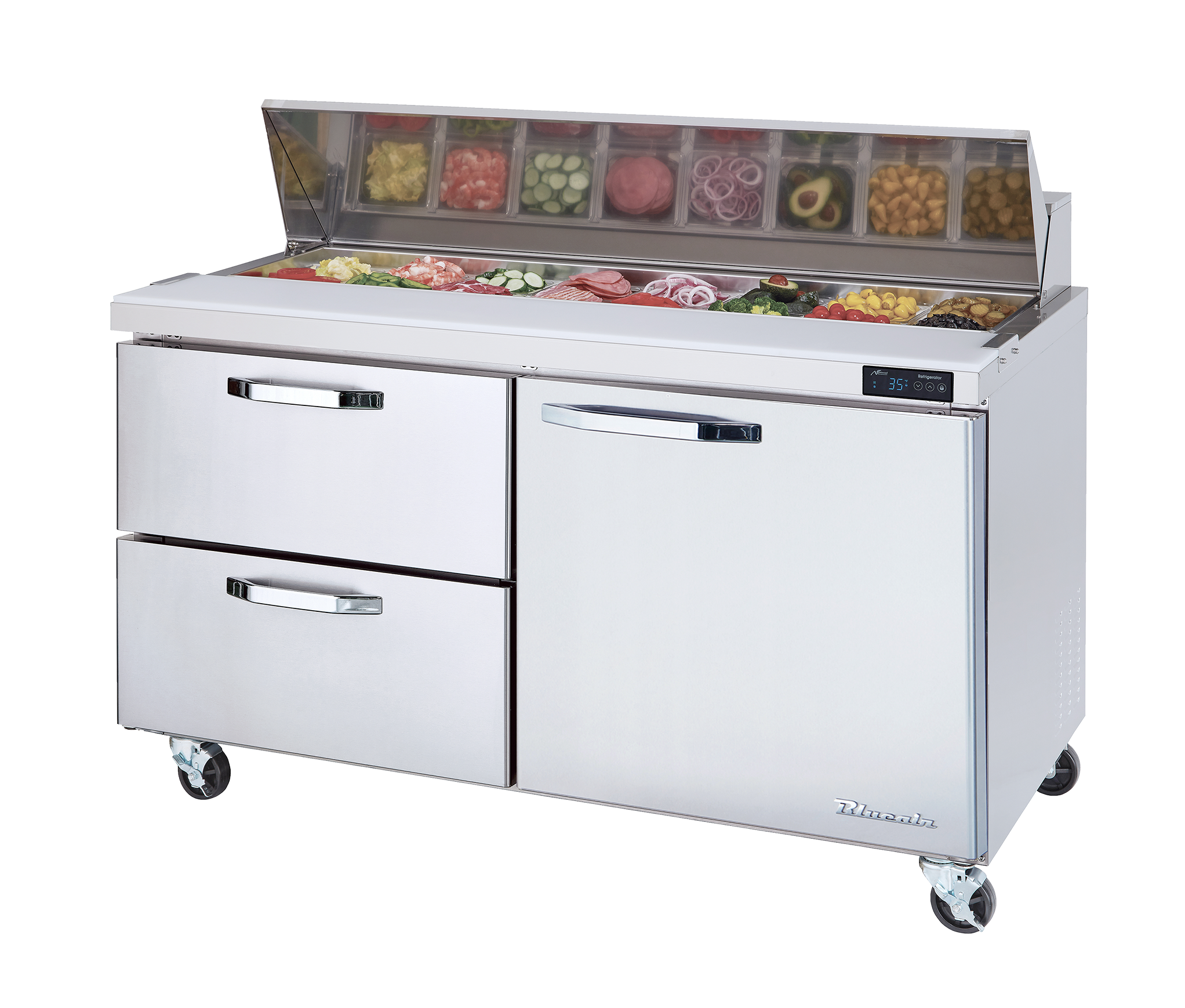 Blue Air | 67" Wide 2 Drawer Pizza Prep Table