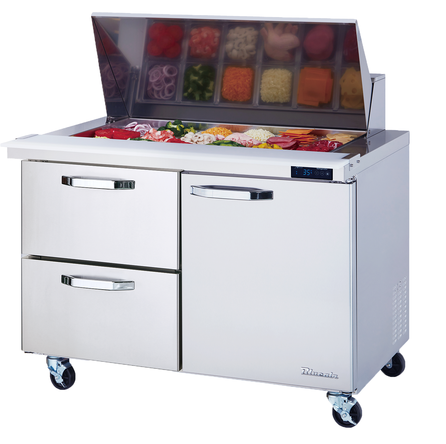 Blue Air | 60" Wide 2 Drawer Mega Top Sandwich Prep Table