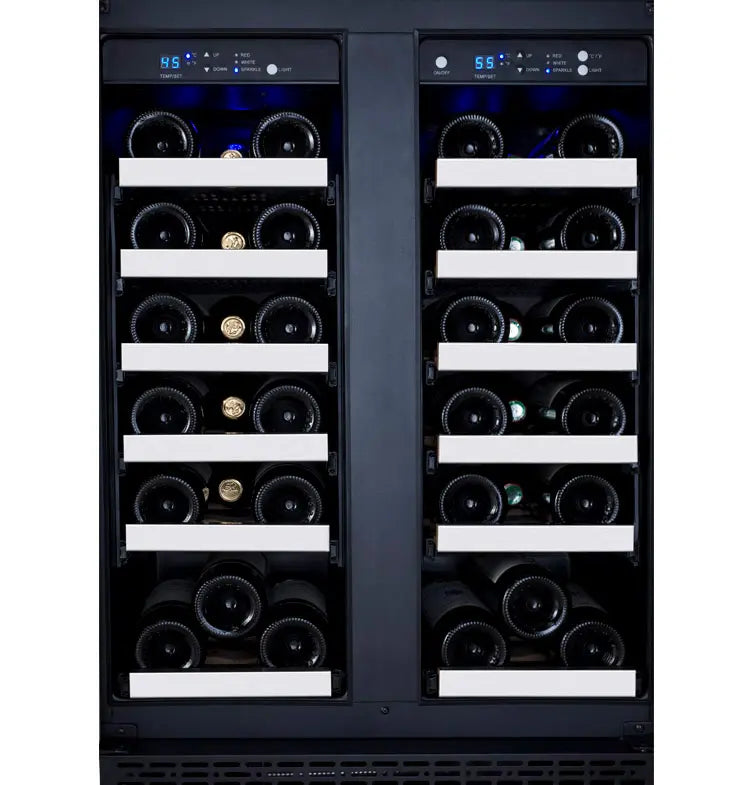 Allavino | 24" Wide Dual Zone French Door FlexCount II Tru-Vino 36 Bottle Wine Cooler