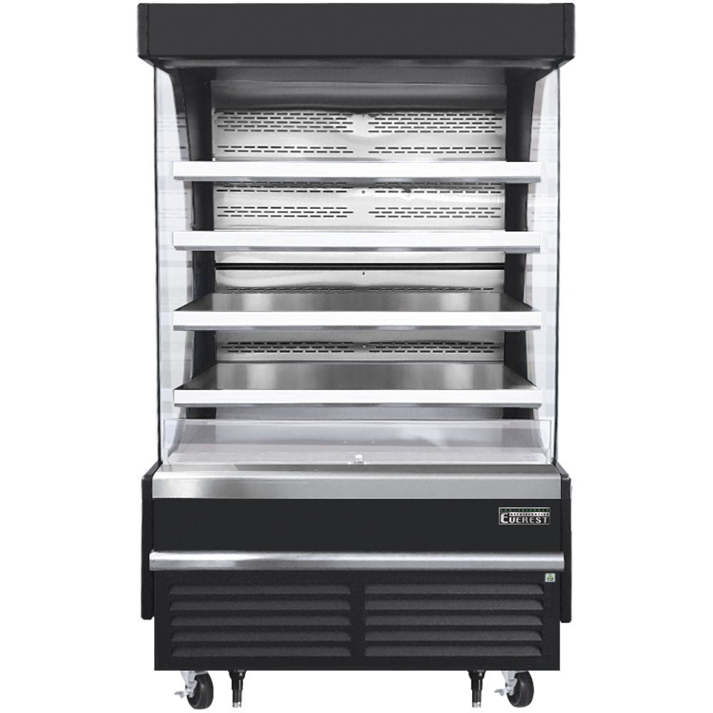 Everest | 48" Wide 4 Shelf Bottom Mount Tall Open Air Merchandiser Refrigerator