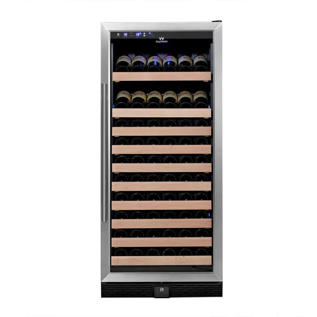 KingsBottle | 24" Wide Single Zone Borderless 100 Bottle Wine Refrigerator