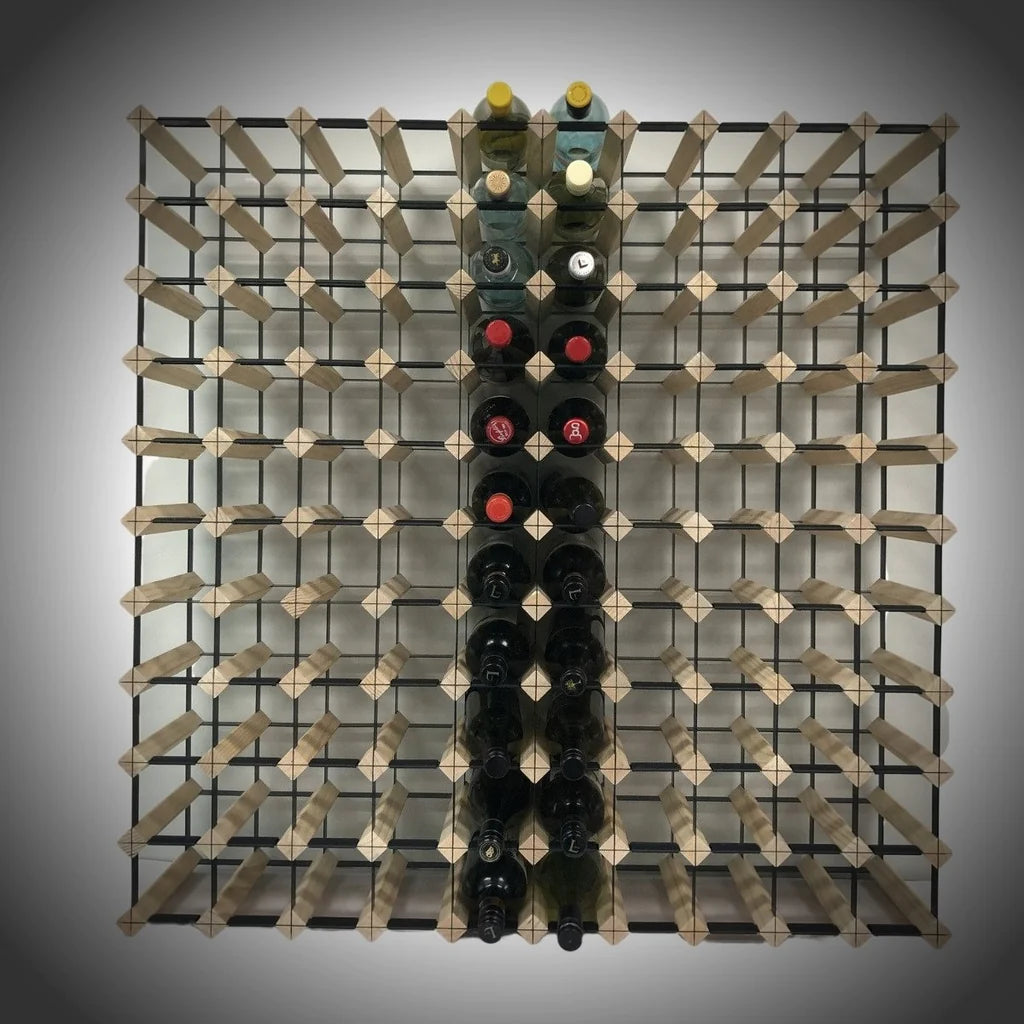 KingsBottle | 110 Bottle Timber Wine Rack 10x10 Configuration