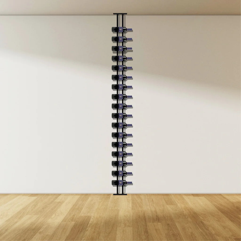 KingsBottle | Mounted Floor-to-Ceiling One-Sided Wine Rack