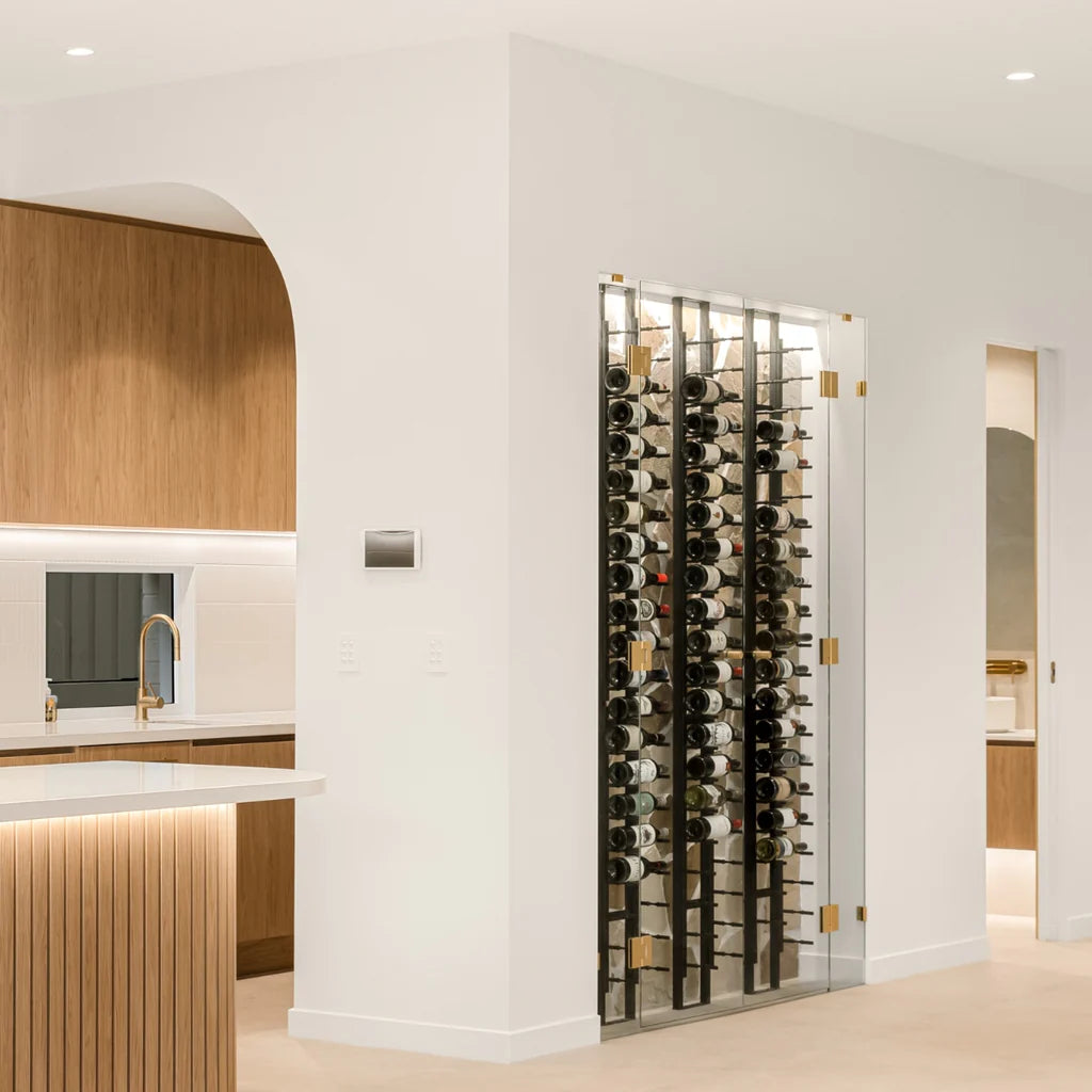 KingsBottle | Mounted Floor-to-Ceiling One-Sided Wine Rack