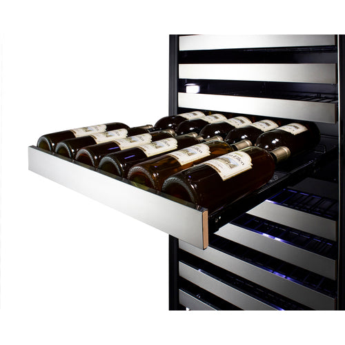 SUMMIT SWCP2163 | 24" Wide Commercial Dual Zone 163 Bottle Wine Fridge