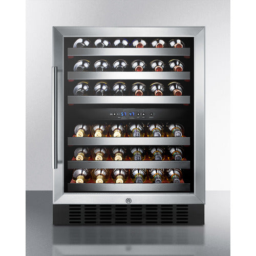 SUMMIT SWC530BLBIST | 24" Wide Dual-Zone 46 Bottle Wine Fridge