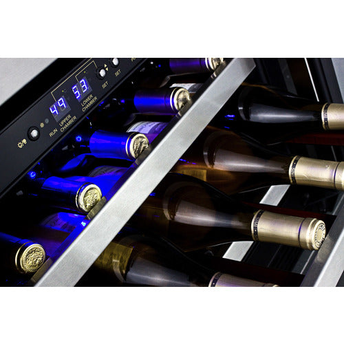 SUMMIT SWC530BLBIST | 24" Wide Dual-Zone 46 Bottle Wine Fridge