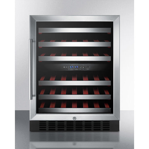 SUMMIT SWC530BLBIST | 24" Wide Dual-Zone 46 Bottle Wine Fridge