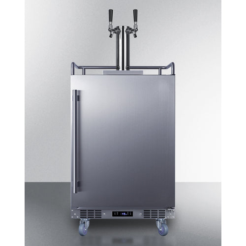 SUMMIT SBC682WKDTWIN | 24" Wide Stainless Steel Built-In Dual Tap Wine Kegerator