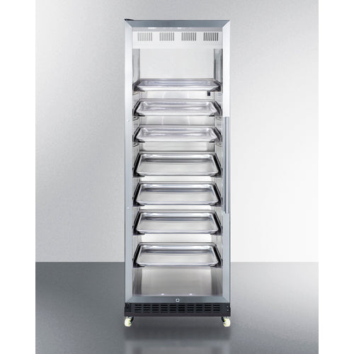 SUMMIT | 24" Wide Mini Reach-In Stainless Steel Beverage Center with Dolly (COMMERCIAL USE)