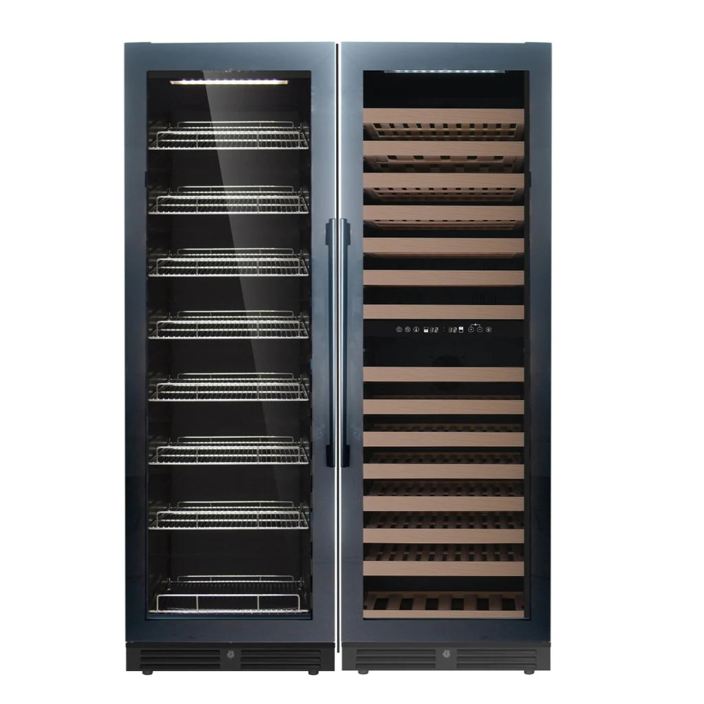 KingsBottle | 47" Wide Low E-Glass Triple Zone 630 Can/159 Bottle Beverage & Wine Fridge