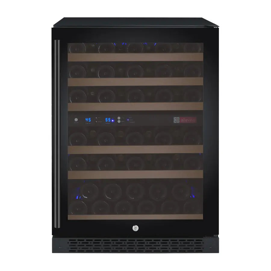 Allavino | 24" Wide Dual Zone Black FlexCount II Tru-Vino 56 Bottle Wine Cooler