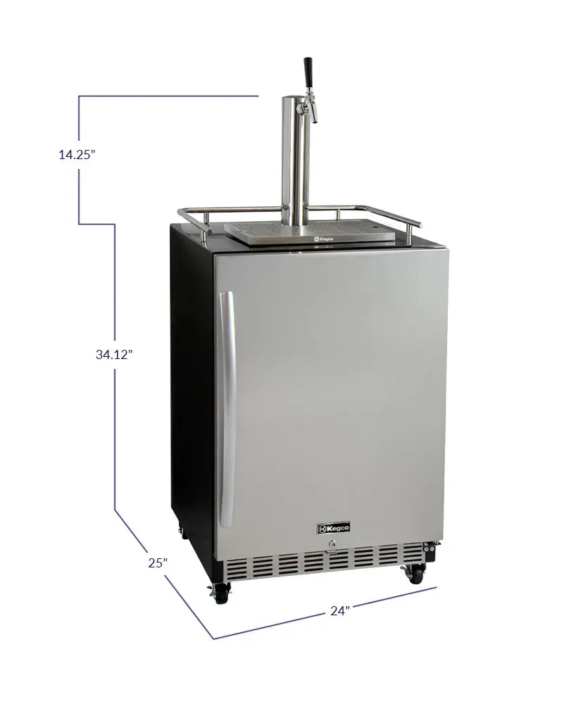 Kegco | 24" Wide Single Tap Digital Commercial Kegerator with Kit