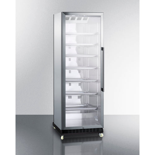 SUMMIT | 24" Wide Mini Reach-In Stainless Steel Beverage Center with Dolly (COMMERCIAL USE)