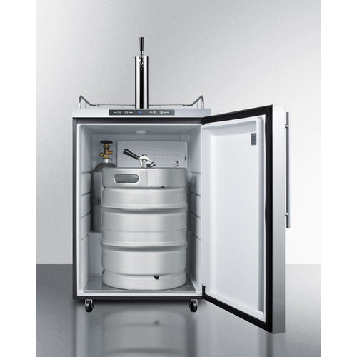 SUMMIT | 24" Wide Outdoor Weatherproof Beer Dispenser Stainless Steel Kegerator